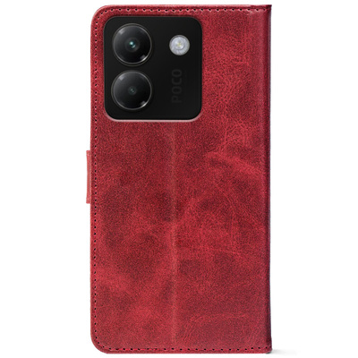 Чохол-книжка Crazy Horse Clasic для Poco M7 Pro 5G Red Wine (Front)