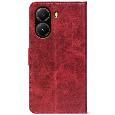 Чохол-книжка Crazy Horse Clasic для Poco X7 Pro Red Wine (Front)