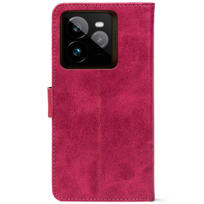 Чохол-книжка Crazy Horse Clasic для Realme GT 7 Pro Magenta (Front)