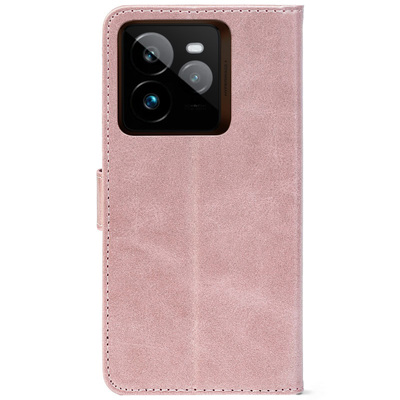 Чохол-книжка Crazy Horse Clasic для Realme GT 7 Pro Rose Gold (Front)