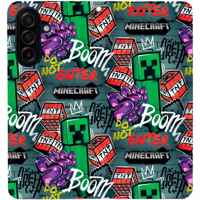 Чохол-книжка BoxFace для Samsung Galaxy A17 (A175) Minecraft Creeper Boom