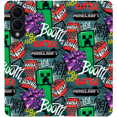 Чохол-книжка BoxFace для Samsung Galaxy S25 Edge (S937) Minecraft Creeper Boom