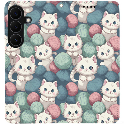 Чохол-книжка BoxFace для Samsung Galaxy S26 Plus (S947) Котики Клубочки