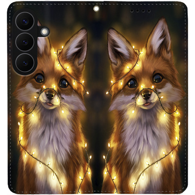 Чохол-книжка BoxFace для Samsung Galaxy S26 Plus (S947) Лисичка в Гірляндах