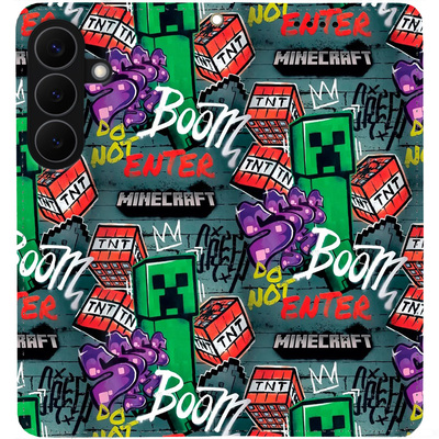 Чохол-книжка BoxFace для Samsung Galaxy S26 Plus (S947) Minecraft Creeper Boom