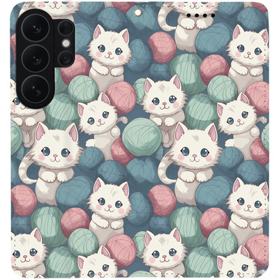 Чохол-книжка BoxFace для Samsung Galaxy S26 Ultra (S948) Котики Клубочки