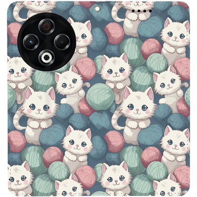 Чохол-книжка BoxFace для Tecno Spark 30 4G Котики Клубочки