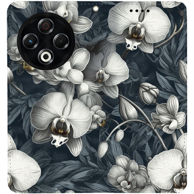 Чохол-книжка BoxFace для Tecno Spark 30 4G Білі орхідеї