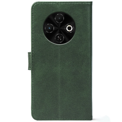 Чохол-книжка Crazy Horse Clasic для Tecno Spark 30C Dark Green (Front)