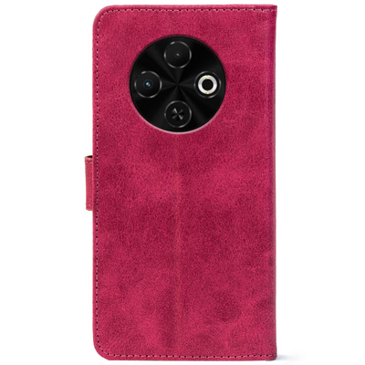 Чохол-книжка Crazy Horse Clasic для Tecno Spark 30C Magenta (Front)