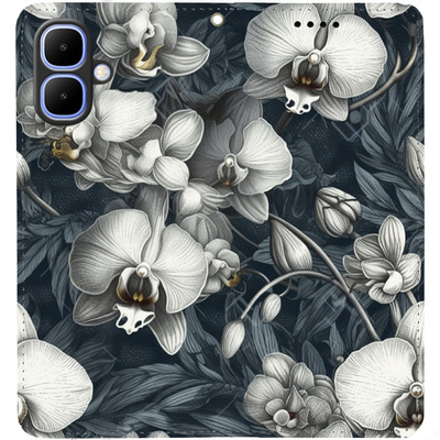 Чохол-книжка BoxFace для Tecno Spark Go 2 Білі орхідеї