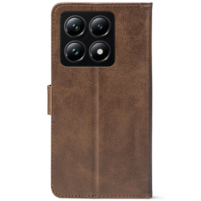 Чохол-книжка Crazy Horse Clasic для Xiaomi 14T Pro Brown (Front)