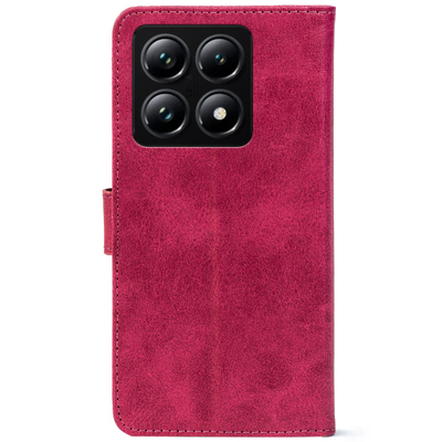 Чохол-книжка Crazy Horse Clasic для Xiaomi 14T Pro Magenta (Front)