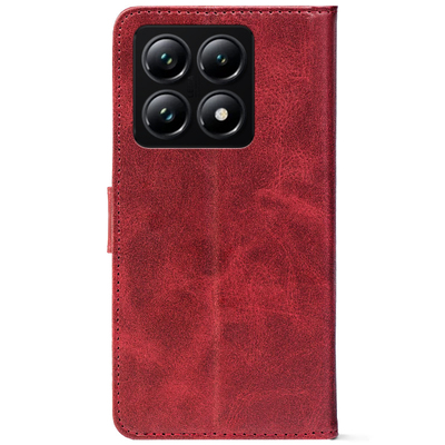 Чохол-книжка Crazy Horse Clasic для Xiaomi 14T Pro Red Wine (Front)