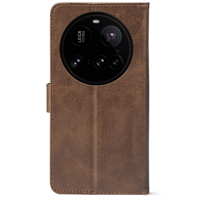 Чохол-книжка Crazy Horse Clasic для Xiaomi 15 Ultra Brown (Front)