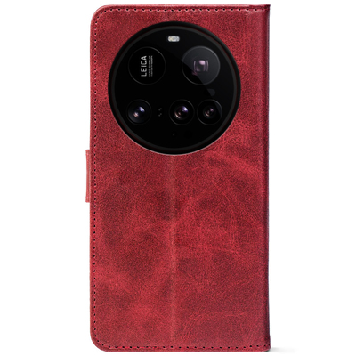 Чохол-книжка Crazy Horse Clasic для Xiaomi 15 Ultra Red Wine (Front)