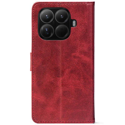 Чохол-книжка Crazy Horse Clasic для Xiaomi 15T Pro Red Wine (Front)