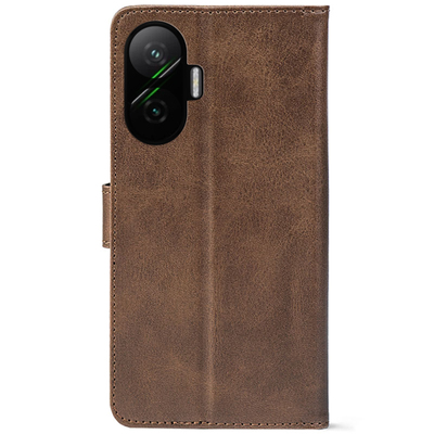 Чохол-книжка Crazy Horse Clasic для Poco F7 Brown (Front)