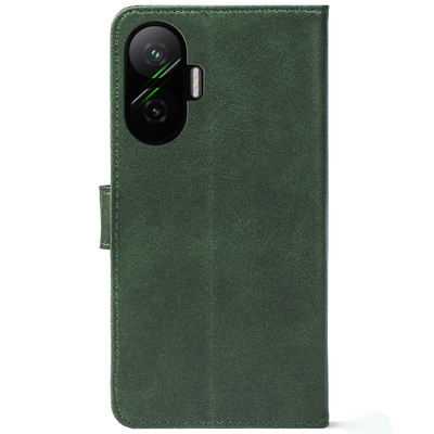 Чохол-книжка Crazy Horse Clasic для Poco F7 Dark Green (Front)