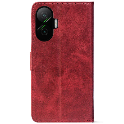 Чохол-книжка Crazy Horse Clasic для Poco F7 Red Wine (Front)