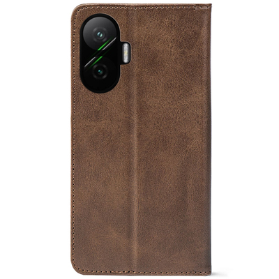 Чохол-книжка Crazy Horse Clasic для Poco F7 Brown (Strong)