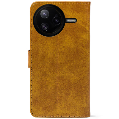Чохол-книжка Crazy Horse Clasic для Poco F7 Pro Camel (Front)