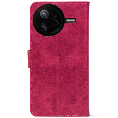 Чохол-книжка Crazy Horse Clasic для Poco F7 Pro Magenta (Front)