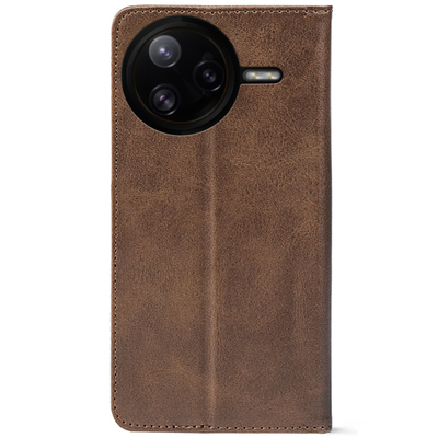Чохол-книжка Crazy Horse Clasic для Poco F7 Pro Brown (Strong)