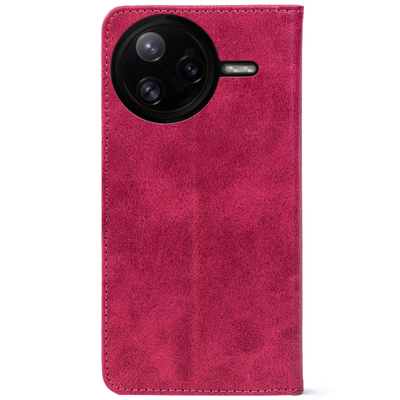 Чохол-книжка Crazy Horse Clasic для Poco F7 Pro Magenta (Strong)