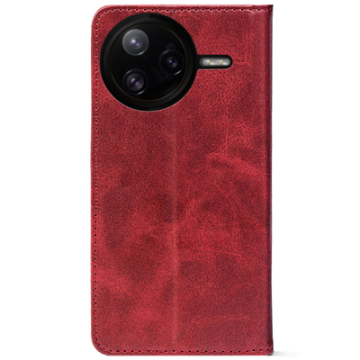 Чохол-книжка Crazy Horse Clasic для Poco F7 Pro Red Wine (Strong)