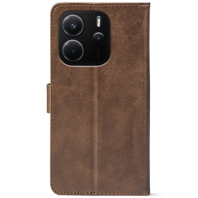 Чохол-книжка Crazy Horse Clasic для Xiaomi Redmi Note 14 5G Brown (Front)