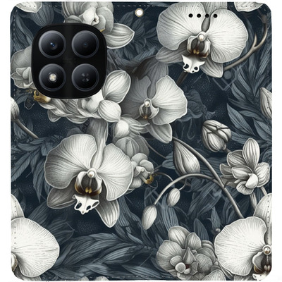 Чохол-книжка BoxFace для Xiaomi Redmi Note 15 Pro Білі орхідеї