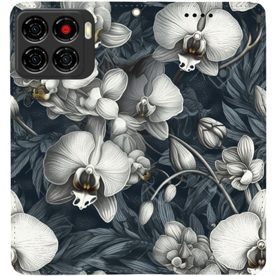 Чохол-книжка BoxFace для ZTE Blade A56 Білі орхідеї
