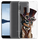 Чехол прозрачный U-Print Meizu 15 Steampunk Cat