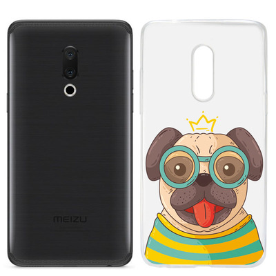 Чехол прозрачный U-Print Meizu 15 Plus King Mops