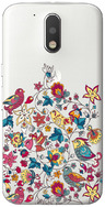 Чехол прозрачный U-Print 3D Motorola Moto G4 XT1622 Floral Birds