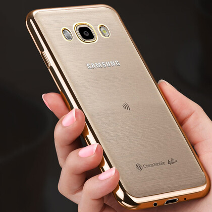 Чехол накладка Clear Samsung J510 Galaxy J5 2016 Золотой