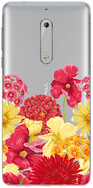 Чехол прозрачный U-Print 3D Nokia 5 Floral Pattern