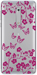 Чехол прозрачный U-Print 3D Nokia 5 Twig Butterfly