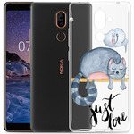 Чехол прозрачный U-Print Nokia 7 Plus Just Love