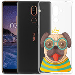 Чехол прозрачный U-Print Nokia 7 Plus King Mops
