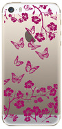 Чехол прозрачный U-Print 3D Apple iPhone 5 SE Twig Butterfly