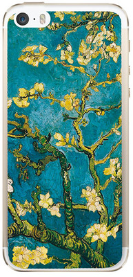 Чехол прозрачный U-Print 3D Apple iPhone 5 SE Van Gogh Sakura
