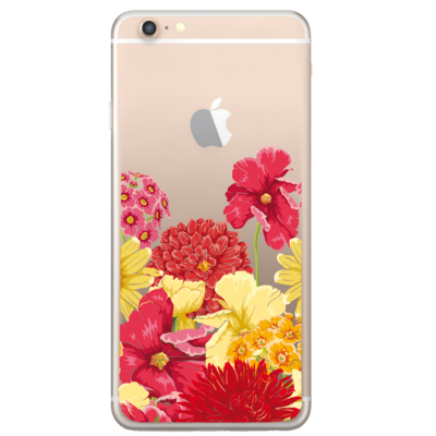 Чехол прозрачный U-Print 3D Apple iPhone 6 Floral Pattern