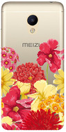 Чехол прозрачный U-Print 3D Meizu M3 / M3s Floral Pattern