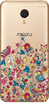 Чехол прозрачный U-Print 3D Meizu M3 Note Floral Birds
