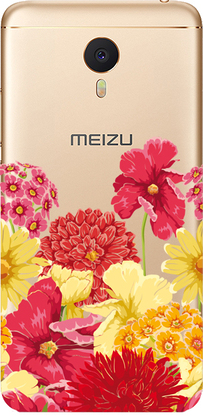 Чехол прозрачный U-Print 3D Meizu M3 Note Floral Pattern