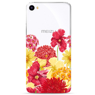 Чехол прозрачный U-Print 3D Meizu U20 Floral Pattern