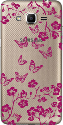 Чехол прозрачный U-Print 3D Samsung Galaxy J2 Prime G532F Twig Butterfly