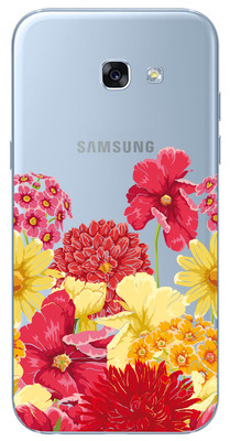 Чехол прозрачный U-Print 3D Samsung A720 Galaxy A7 2017 Floral Pattern